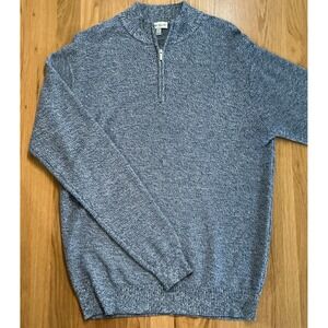 Peter Millar‎ ¼ Zip Sweater M Blue Pima Cotton Merino Wool MC24S31